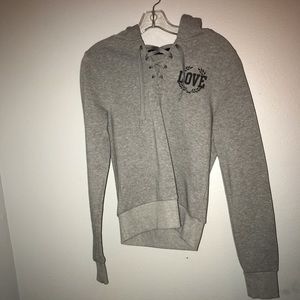 gray hoodie